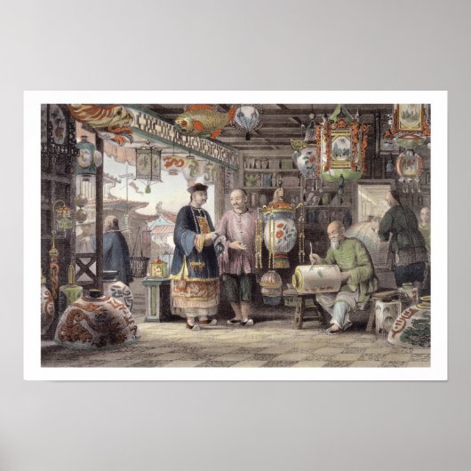 Showroom van een Lantaarns-koopman in Peking, van  Poster (Voorkant)