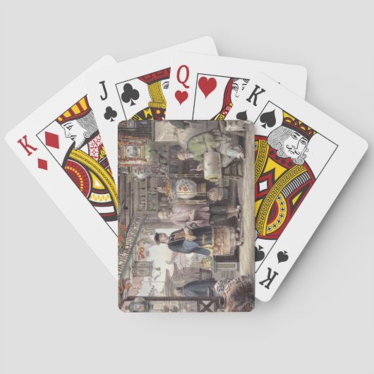 Showroom van een Lantaarns-koopman in Peking, van  Speelkaarten (Achterkant)