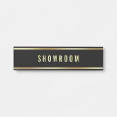 Showroom Zwart Goud  Tekst Sjabloon Deurbordje (Voorkant)