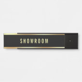 Showroom Zwart Goud  Tekst Sjabloon Deurbordje (Voorkant)