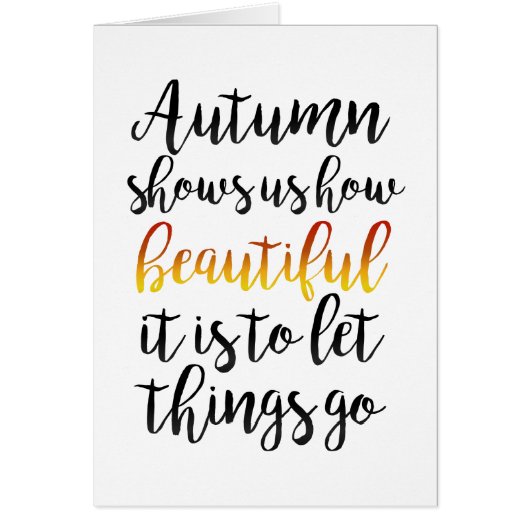 Shows In het najaar van ons hoe mooi het Wenskaart (Voorkant)