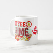 Shows met True Crime Junkie Blood Splatter Murder Koffiemok (Voorkant links)