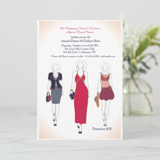 Shows voor Mode en eten Kaart (Staand voorkant)