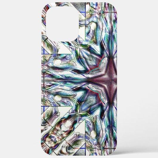 Showtextuur kaleidoscoop in zandige zilverkleuren Case-Mate iPhone case (Achterkant)