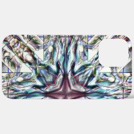 Showtextuur kaleidoscoop in zandige zilverkleuren Case-Mate iPhone case