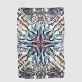 Showtextuur kaleidoscoop in zandige zilverkleuren golfhanddoek