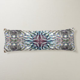 Showtextuur kaleidoscoop in zandige zilverkleuren lichaamskussen