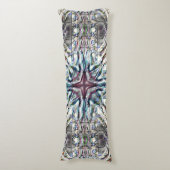 Showtextuur kaleidoscoop in zandige zilverkleuren lichaamskussen (Voorkant Verticaal)