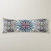 Showtextuur kaleidoscoop in zandige zilverkleuren lichaamskussen (Voorkant)