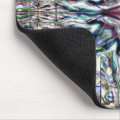 Showtextuur kaleidoscoop in zandige zilverkleuren muismat (Hoek)