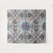 Showtextuur kaleidoscoop in zandige zilverkleuren wandkleed (Voorkant (horizontaal))