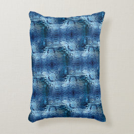 Showy blue hammered gebogen herhaling van glas accent kussen