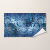 Showy blue hammered gebogen herhaling van glas bad handdoek (Handdoek)