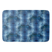 Showy blue hammered gebogen herhaling van glas badmat (Voorkant)