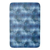 Showy blue hammered gebogen herhaling van glas badmat (Voorkant Verticaal)