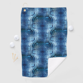 Showy blue hammered gebogen herhaling van glas golfhanddoek