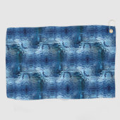 Showy blue hammered gebogen herhaling van glas golfhanddoek (Horizontaal)