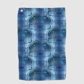 Showy blue hammered gebogen herhaling van glas golfhanddoek (Voorkant)