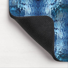 Showy blue hammered gebogen herhaling van glas muismat