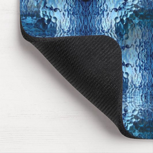 Showy blue hammered gebogen herhaling van glas muismat (Hoek)