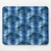 Showy blue hammered gebogen herhaling van glas muismat (Voorkant)