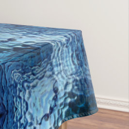 Showy blue hammered gebogen herhaling van glas tafelkleed