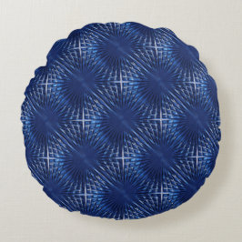 Showy blue puntige grille, opgeblazen, opgeblazen rond kussen