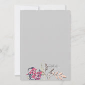Showy Floral Invitation Kaart (Achterkant)