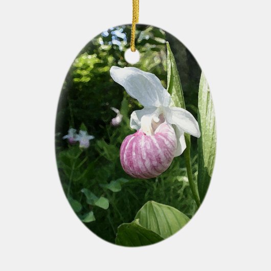 Showy Lady's Slipper Keramisch Ornament (Voorkant)