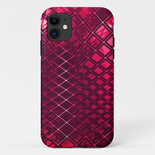 Showy red tekening of gekromde jute Case-Mate iPhone case (Achterkant)