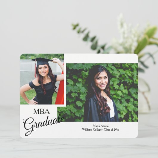 Showy Script Afstuderen de Aankondiging van de Fot (Staand voorkant)