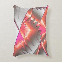 Showy zalm of perzik, zeer ruw gedigitaliseerd accent kussen