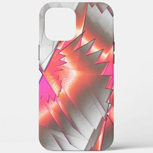 Showy zalm of perzik, zeer ruw gedigitaliseerd Case-Mate iPhone case (Achterkant)