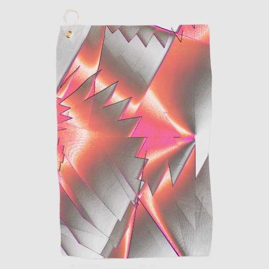 Showy zalm of perzik, zeer ruw gedigitaliseerd golfhanddoek (Voorkant)