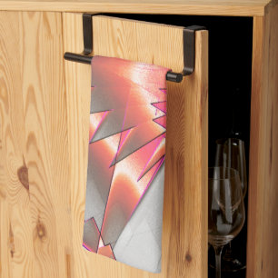 Showy zalm of perzik, zeer ruw gedigitaliseerd theedoek