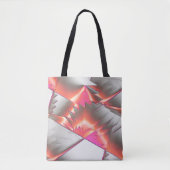 Showy zalm of perzik, zeer ruw gedigitaliseerd tote bag (Voorkant)