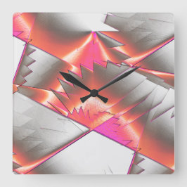 Showy zalm of perzik, zeer ruw gedigitaliseerd vierkante klok