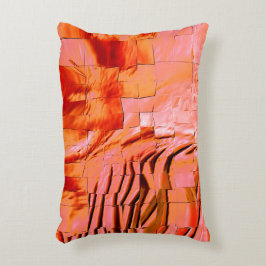 Showzalmkleur in mozaïektextuur, zacht gebogen accent kussen