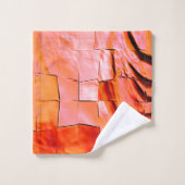 Showzalmkleur in mozaïektextuur, zacht gebogen bad handdoek (Wasdoekje)