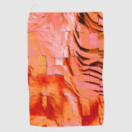 Showzalmkleur in mozaïektextuur, zacht gebogen golfhanddoek