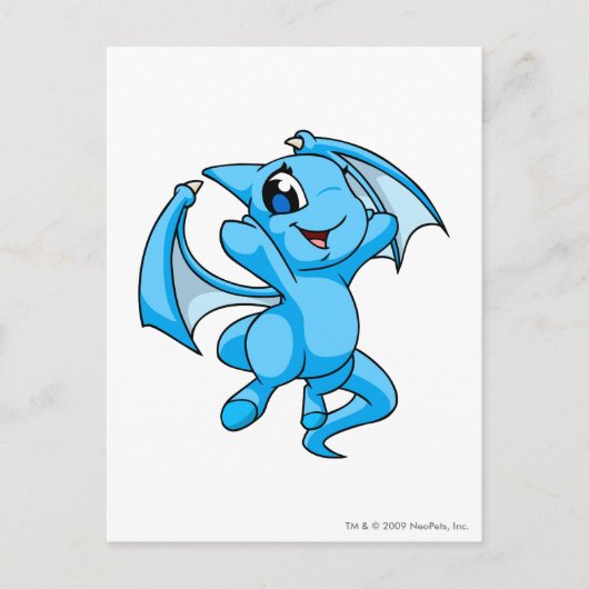 Shoyru Blue Briefkaart (Voorkant)