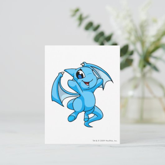 Shoyru Blue Briefkaart (Staand voorkant)