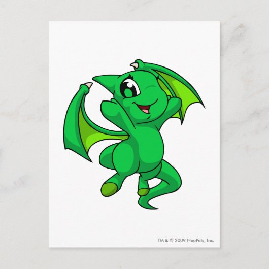 Shoyru Green Briefkaart (Voorkant)