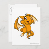 Shoyru Oranje Briefkaart (Voorkant / Achterkant)