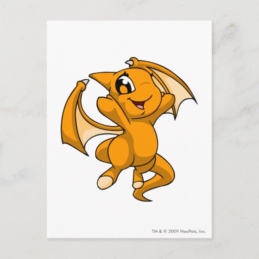 Shoyru Oranje Briefkaart (Voorkant)