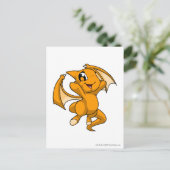 Shoyru Oranje Briefkaart (Staand voorkant)