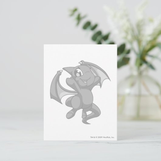 Shoyru Silver Briefkaart (Staand voorkant)