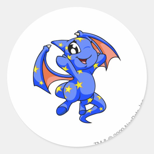 Shoyru Starry Ronde Sticker (Voorkant)