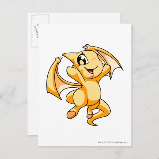 Shoyru Yellow Briefkaart (Voorkant / Achterkant)