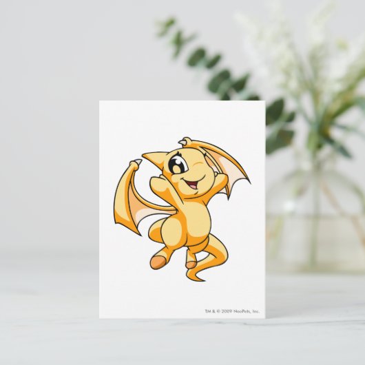 Shoyru Yellow Briefkaart (Staand voorkant)